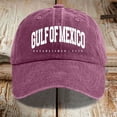 thumbnail image 2 of Womens Distressed Denim Washed Baseball Cap Gulf of Mexico Print Adjustable Casual Sun Hat for Her One Size, 2 of 3