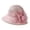 Pink, variant on Women's Organzas Sun Hat Short Brim Flower Party Caps Outdoor Vacation Summer Caps 2026 Ladies Dressy Wedding Hats White