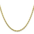 thumbnail image 3 of Auriga 10K Yellow Gold 3.25 mm Diamond-cut Rope Chain Necklace for Women 24", 3 of 7