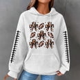 thumbnail image 1 of Simua Sweat à Capuche Tendance pour Femmes Manches Longues Imprimé Rugby Amusant Chandail Décontracté Sport Jour de Match, 1 of 4