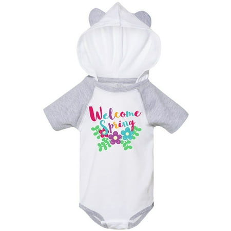 

Inktastic Welcome Spring with Flowers Gift Baby Boy or Baby Girl Bodysuit