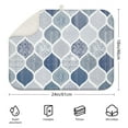 thumbnail image 2 of Boho floral kitchen drying mat 18x24 Inch with thick plush microfiber, designed to keep countertops dry and neat, 2 of 5