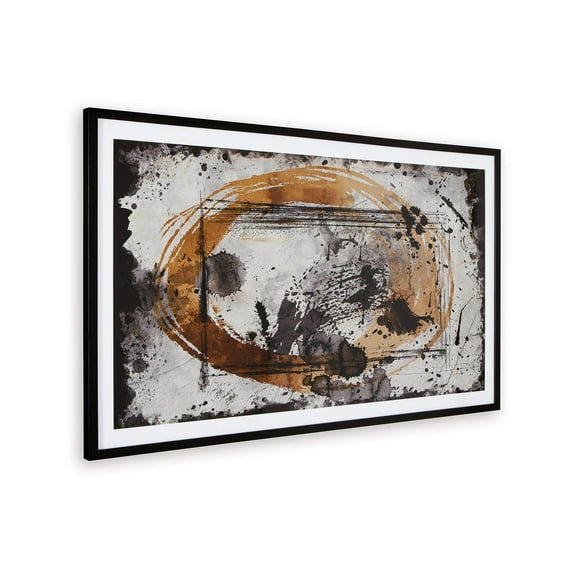 Signature Design by Ashley Clefting Contemporary Framed Wall Art, 63x37, Black & Dark Brown