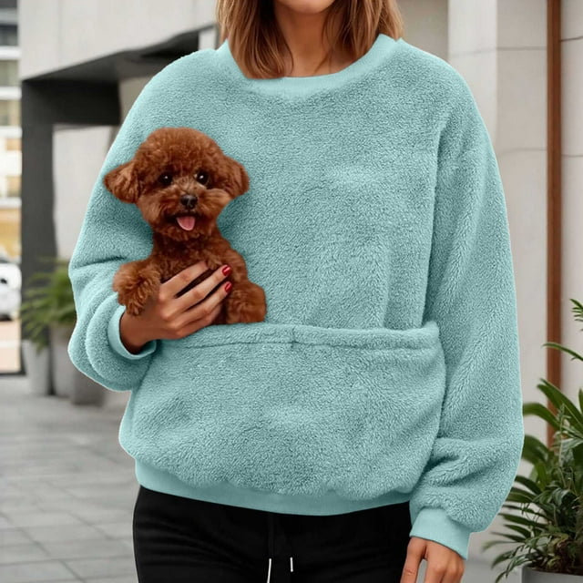 TINZ Chandail à Capuche Décontracté pour Femmes, Manches Longues, Poche, Fermeture Éclair, Grande Taille