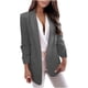 thumbnail image 2 of Puntoco Chaqueta Ligera Informal para Mujer Chaqueta De Manga Larga con Solapa Frontal Abierta Trajes Chaquetas De Oficina De Trabajo Blazer para Diario/Trabajo Puntoco Puntoco-1, 2 of 9