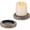 Whitewash, variant on Sziqiqi Wood Candle Holder Farmhouse Decor - Pillar Candle Holders for Table Centerpiece Small Tray Riser Set of 2 Round Wooden Plate Pedestal Stand for Coffee Table Home Living Room, Brown
