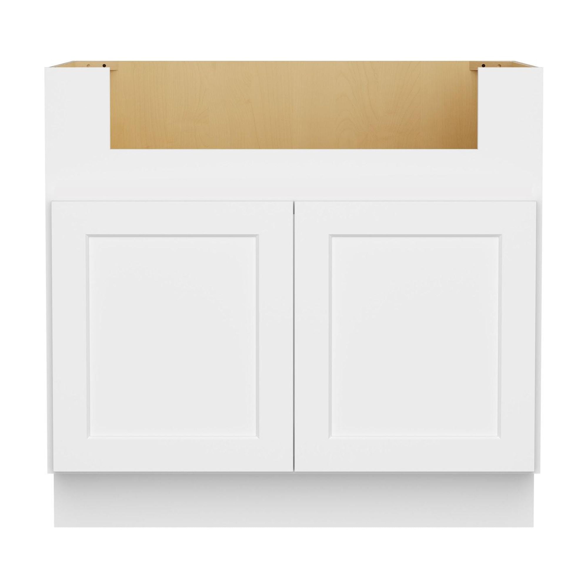 Furinno Shaker Farm Sink Bases Kitchen Cabinet, Ready to Assemble, 24 D x 36 W x 34.5 H, White