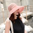 thumbnail image 3 of Anbech Summer Hats for Women Mesh Sun Beach Hat Womens Lightweight, Stowable, Wide-Brimmed Bucket Hat With Chin Strap And Uv Protection，pink, 3 of 4