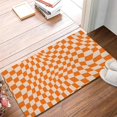 thumbnail image 2 of Retro Chess Board Entrance Door Mat,Orange Checker Decor Welcome Doormat, Non-Slip Carpet Rugs Floor Mat Decorative for Home/Bathroom/Kitchen/Indoor 17"x30", 2 of 6