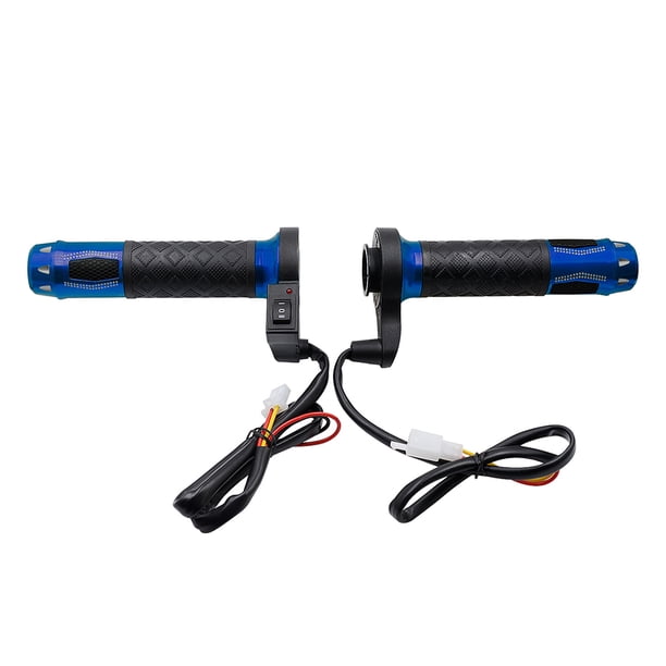 Riwesomey 1 par de empuñaduras calefactables para motocicleta, Scooter DC 12V 22mm, manillar de calefacción, calentador de manos, manijas de Accesorios para motos Azul Riwesomey VI017592-02