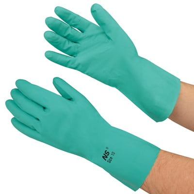 

NS Hand Protection 11 mil Unlined 12 Diamond Grip Nitrile Chemical Resistant Gloves Size 8 (2 Dozens)