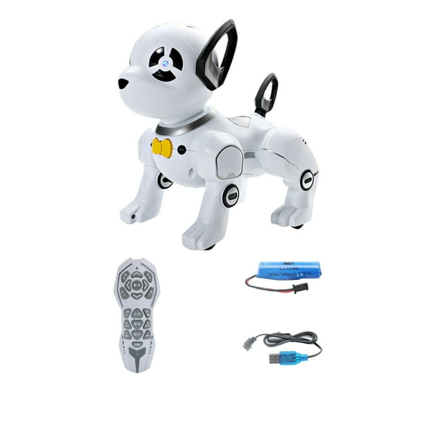 Perro robot inteligente con control remoto para niños - Perro robot con control remoto, simulación inteligente, programación de sonido y luz de 2.4G, modo de seguimiento, apto para niños mayores de 6