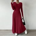 thumbnail image 2 of Nightgowns for Women Loose Fit Sleep Dress Fitness Long Sleeve Shirts Funny Casual Womens Sleepwear Wine, 2 of 4