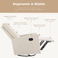 thumbnail image 5 of YOYOMAX Recliner Chair, 360 Swivel Rocker Chair for Adults, High Back, Upholstered Deep Seat, Beige, 5 of 8