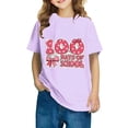 thumbnail image 4 of Xihbxyly Bonita Camiseta con Diseño de 100 Días de Clases, Tela Suave y Transpirable, Manga Corta Abullonada, Ideal para Pantalones Cortos, Vaqueros y Faldas, Ropa Informal de Diario, Tendencia para, 4 of 6