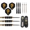 thumbnail image 1 of Exquisito juego de dardos con punta de acero premium: dardos profesionales, barriles de latón, dardos con punta de metal, plumas adicionales, herramienta para dardos, afilador de dardos, est, 1 of 4