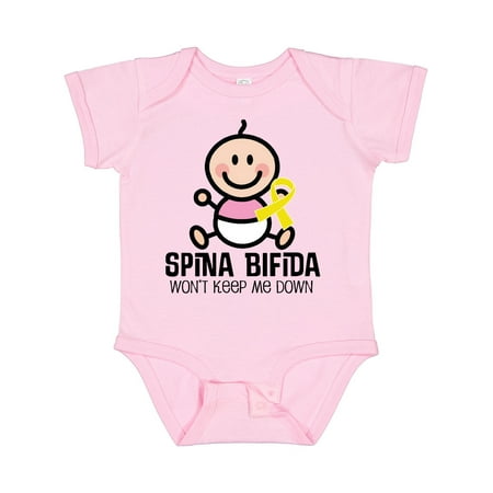 

Inktastic Spina Bifida Baby Girl Awareness Ribbon Gift Baby Girl Bodysuit