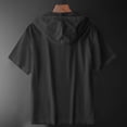thumbnail image 4 of Posijego Big & Tall Hoodie for Men Summer Short Sleeve Hooded Tops Lightweight Athletic Pullover T-Shirts with Pockets, 4 of 5