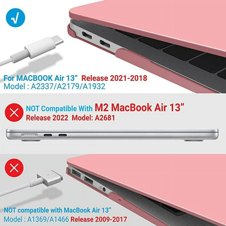 Se7enline Compatible with MacBook Air 13 inch 2023 2022 2021 2020 2019 2018  Cover for Mac Air 13-Inch New A1932/M1 A2337/A2179 with Sleeve Bag