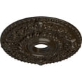 thumbnail image 3 of Ekena Millwork 18"OD x 3 1/2"ID x 1 1/2"P Rose Ceiling Medallion (Fits Canopies up to 7 1/4"), Hand-Painted Stone Hearth Crackle, 3 of 6