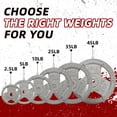 thumbnail image 7 of FlexWave 85LB Standard 1" Cast Iron 3-Grip Weight Plates Set, Light Gray, 7 of 7