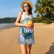 thumbnail image 3 of Easygdp Travel Around The World para Vestido Transpirable de Mujer, Vestido Suelto de Manga Corta con Pliegues y Bolsillos para el Verano, 3 of 7