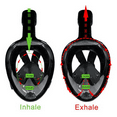 thumbnail image 2 of 2 Snorkel Mask Set - 180 Degree Full Face Snorkel Masks for Adult or Kids with Anti Fog and Anti-Leak Technology - Set of 2, Black, 2 of 3