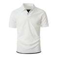 thumbnail image 4 of Dolkfu Mens Shirts Business Polos Golf Shirt Short Sleeve White Collared Regular Fit Summer Tees for Men XXL, 4 of 9