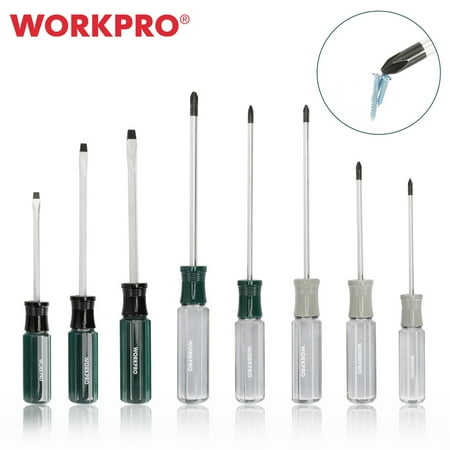 

8pcs WORKPRO Screwdriver Set With Magnetic Tip Acetate Handle Slotted Phillips Tox Screwdrivers Repairing Hand Tools