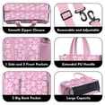 thumbnail image 3 of Teacher Tote Bag,Pink Baseballs Pattern Teacher Utility Tote Bag,Large Work Tote Bags for Women with Multiple Pockets,Top Zipper Closure,13.8x10.6x6.7 Inch, 3 of 5