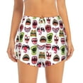 thumbnail image 4 of Lsque Halloween Mouth Printed Women's Running Shorts with Liner Pockets,Elastic Quick Dry Workout Athletic Gym Yoga Shorts,Womens High Waist Shorts-Medium, 4 of 9