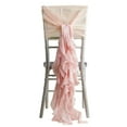 thumbnail image 6 of Efavormart 1 Set Wedding Chiffon Chair Sashes Aisle Decorations Draping Fabric Wrinkle-Free Blush Chair Cover for Party Ceremony Reception Floral Arrangement Banquet Outdoor Decor, 6 of 8