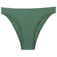 thumbnail image 2 of Swuxness Women's Low Waist Thong Briefs, Panties for Women, Women's Solid Color Seamless Comfortable Breathable Thin Low Briefs Panties Green, XL, 2 of 3
