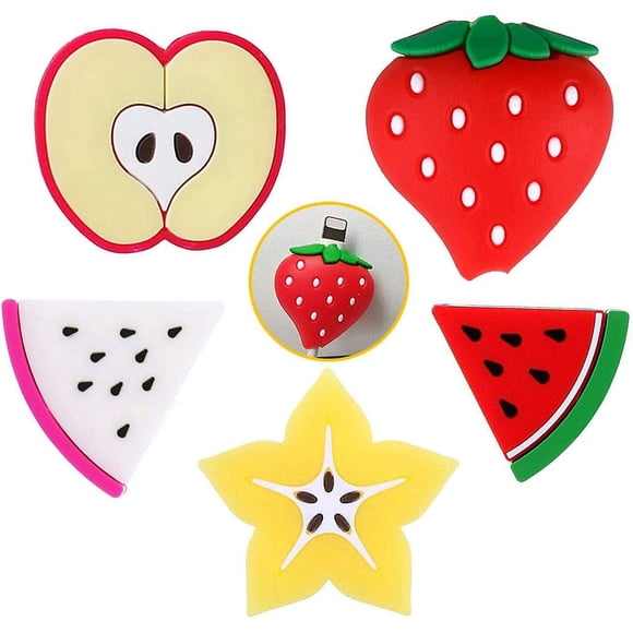 Dww-10 Pieces Cute Fruit Cable Protector Cable Bite Protector Charging Cable Accessory