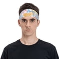 thumbnail image 2 of Daiia Zebra Colourful printed Men's Performance Headband,Sports Headbands,Moisture Wicking Workout Headband, 2 of 9