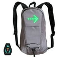 thumbnail image 1 of LED Illuminated Cycling Backpack with Wireless Remote Control - Safety Turn Signal and Reflective Features, 15L Capacity, Waterproof Material, Available in Gray, 1 of 7