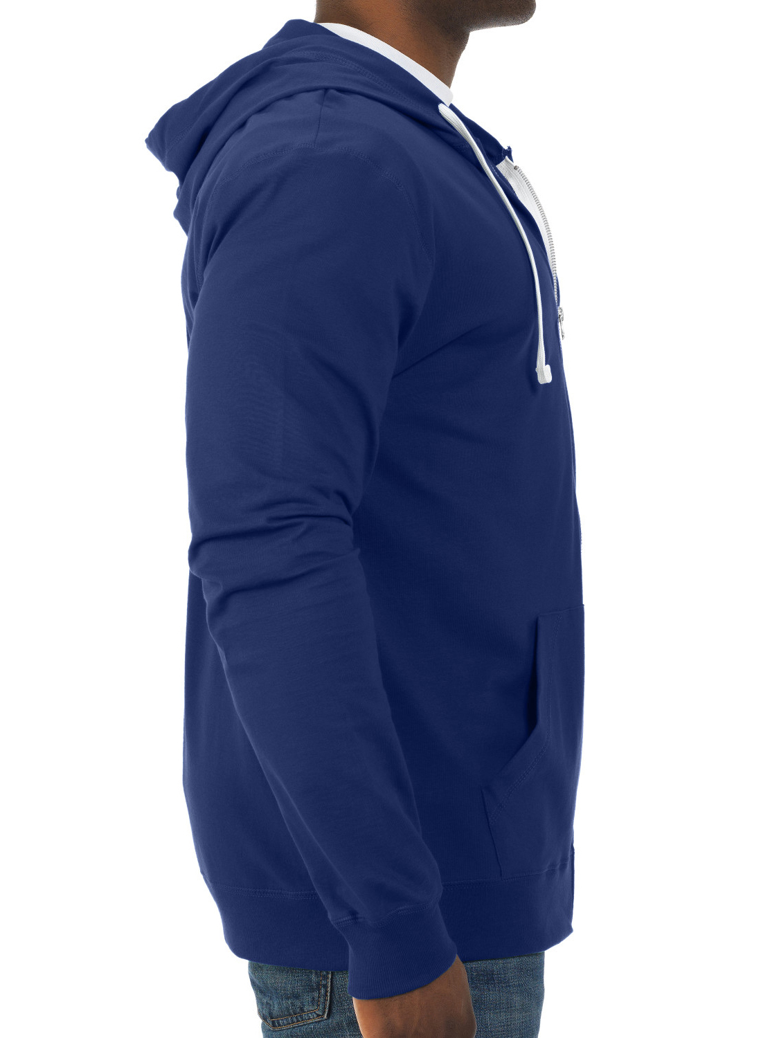 Fruit of the loom Men's and Big Men's Soft Jersey Full Zip Hooded Jacket - image 4 of 6