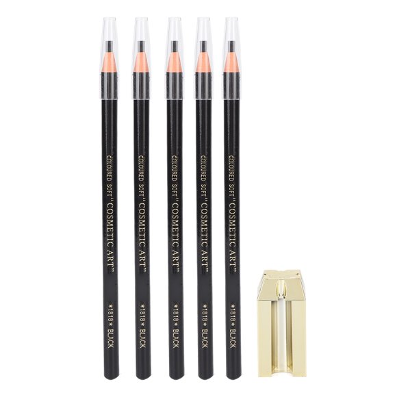 Sacapuntas para cejas 4 en 1 con forma de pico de pato, juego de lápices para cejas, maquillaje de cejas, herramientas cosméticas para dar forma, lápiz de cejas negro