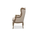 thumbnail image 3 of Baxton Studio Oreille French Provincial Style White Wash Distressed Two-tone Beige Upholstered Armchair, 3 of 5