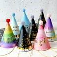 thumbnail image 5 of Accessories Rainbow Series  Party Home Supplies Birthday Party Hats Party Photo Props Paper Birthday Crown Hat Happy Birthday 10, 5 of 8