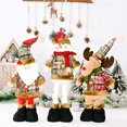 thumbnail image 4 of Muñeca De Navidad Santa Muñeco De Nieve Alce Adorno De Muñeca Retráctil Tela De Celosía A Cuadros Muñeca Decoración De Ventana Del Hogar Yuarrent HA044224-01, 4 of 6