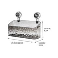 thumbnail image 2 of Minimalist Style Glacier Pattern Suction Cup Shelf, Bathroom Suction Cup Storage Rack Suction Cup Storage Holder For Shower, 2 of 3