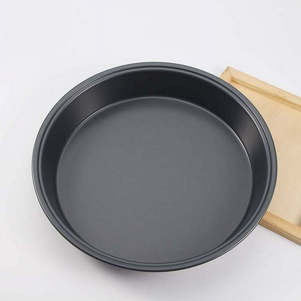 Plato para pizza profundo antiadherente de acero al carbono Plato para pizza poco profundo Plato para hornear pizza redondo Plato para pizza
