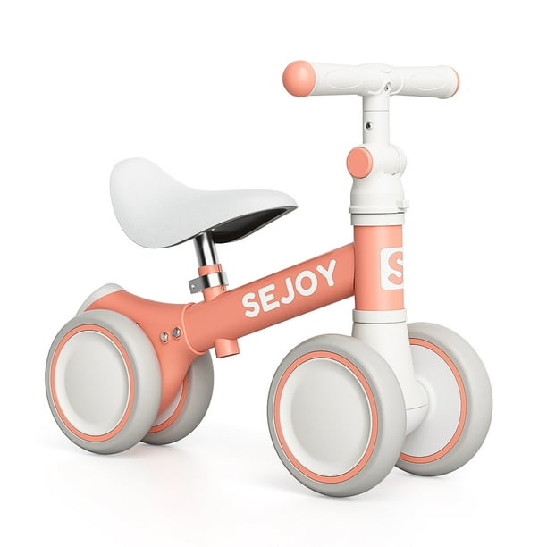 Bicicleta de Equilibrio para Bebé, Bicicleta para Bebé con 4 Ruedas para 10-36 Meses, Manillar Ajustable, Juguete para Montar en Bici al Aire Libre.