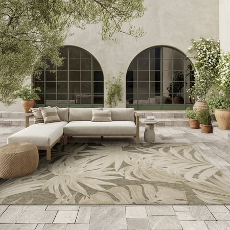 Nourison Aloha 7'10" x 10'6" Ivory Sage Modern Rug