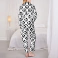 thumbnail image 3 of Bingfone Womens Pajama Sets Happy Soccer Print,Long Sleeve Loungewear Pajamas Set-Medium, 3 of 8