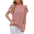 thumbnail image 2 of Fesfesfes Yoga Top Tshirts for Women Fashion Print Tops Short Sleeve Shirts Workwear Blouse Funny Round Neck T-Shirt Tops Womens Top L(US:8), 2 of 5