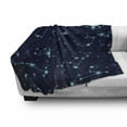 thumbnail image 3 of Astrology Soft Flannel Fleece Throw Blanket, Colorful Zodiac Horoscope Sign with Dots and Snowflake Like Image, Cozy Plush for Indoor and Outdoor Use, 70" x 90", Mint Green Purple, by Ambesonne, 3 of 6