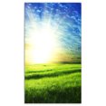 thumbnail image 2 of Bright Green Field At Sunrise - Oversized Landscape Canvas Art, 2 of 3