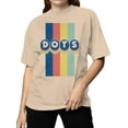 thumbnail image 2 of Officially Licensed Dots Retro Rainbow Design Women's T-shirt, 2 of 3